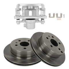 Rear Left Right Brake Caliper Brake Rotors 3Pcs For Chevrolet Equinox 2010-2017 KOEEP