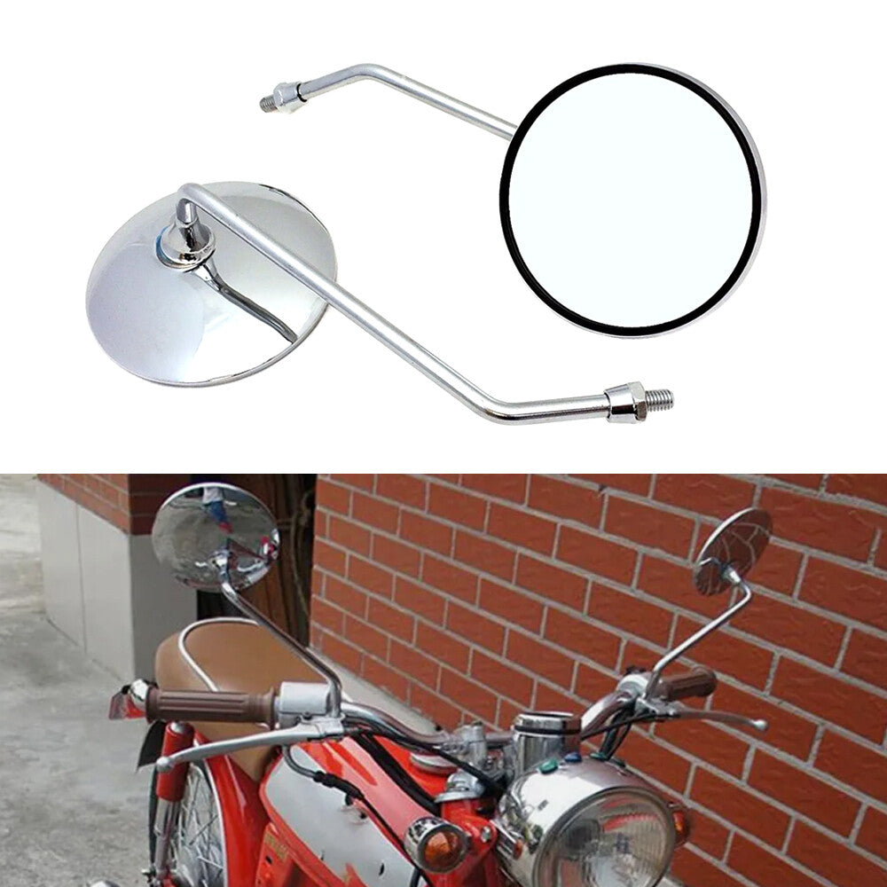 10MM Round Motorcycle Rearview Mirrors for Honda Shadow Spirit 750 1100 VLX600