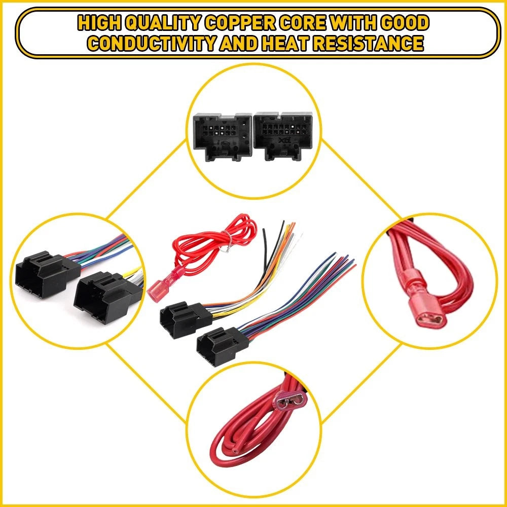 Car Radio Stereo Wiring Harness For 2007-2013 Chevy Silverado 1500 2500 A US 6B93BC-57