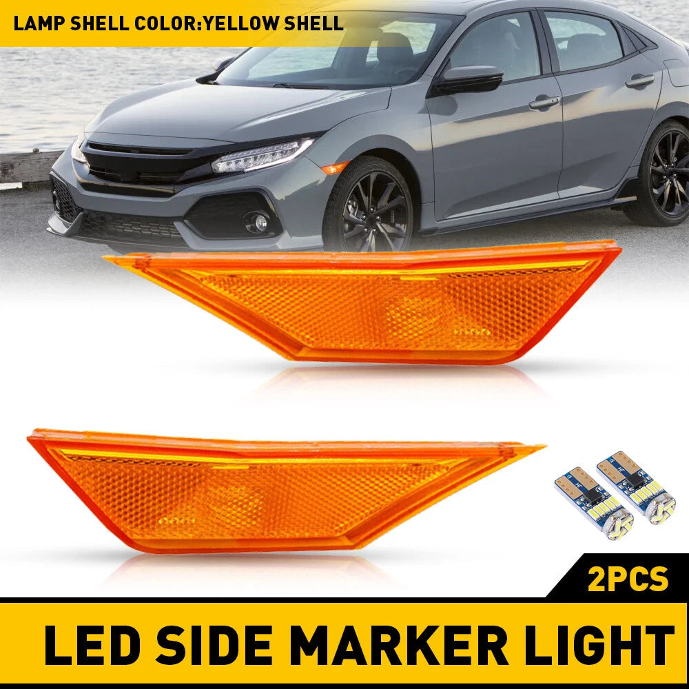 For 2016-2021 Honda Civic Front Bumper Reflector Side Marker Light Assembly EOA 6B93BC-57