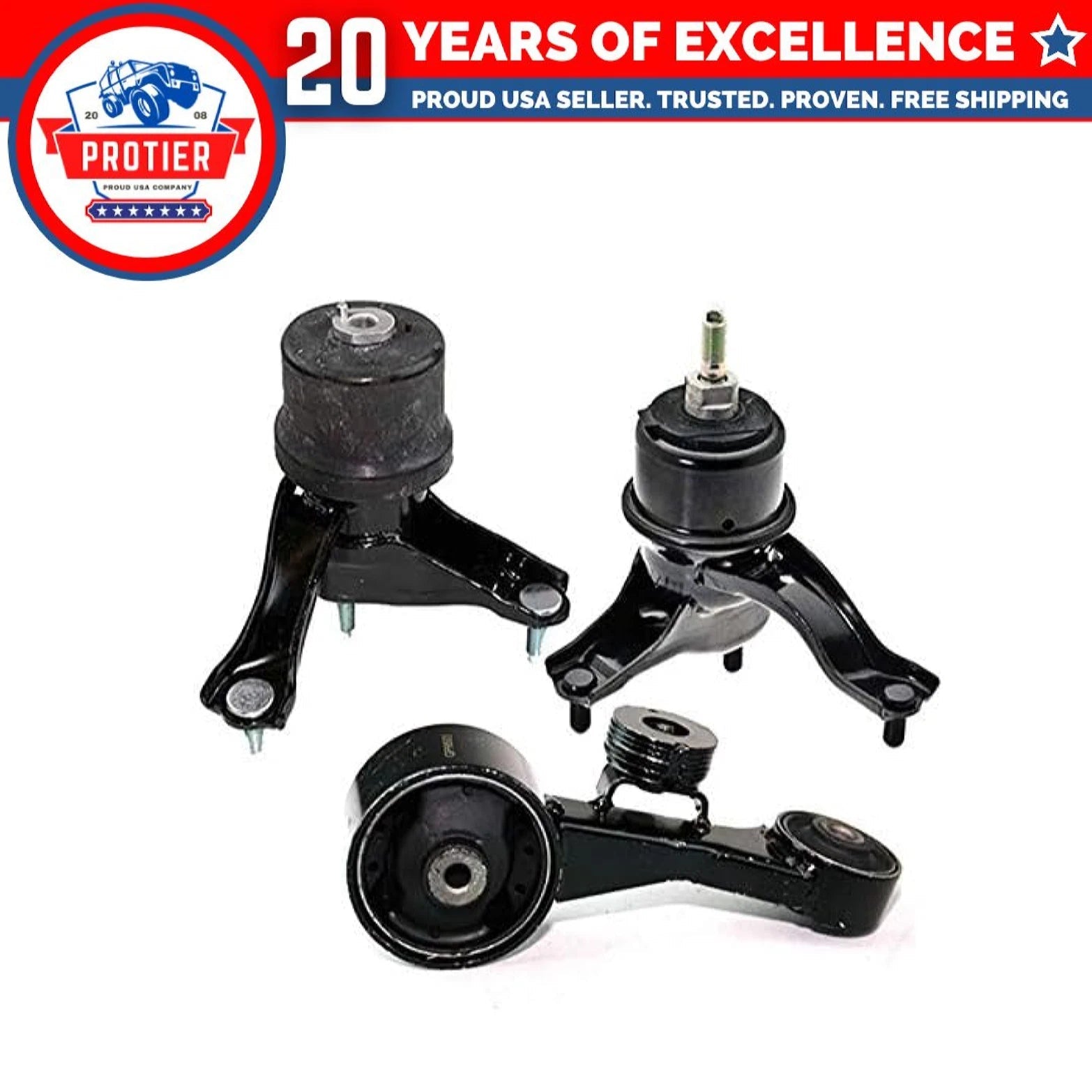 Motor & Trans Mount 3PCS Set Compatible for 09-16 Toyota Venza 3.5L Auto/ 09-13 6B93BC-57