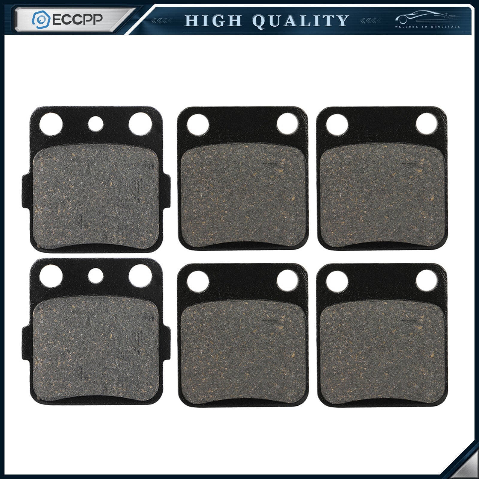 Front Rear FA54 FA84 Carbon Fiber Brake Pads For 03-06 Yamaha YFS200 Blaster 200 6B93BC-57