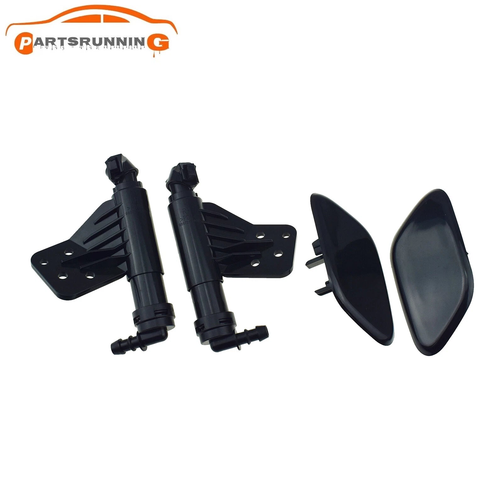 For Kia Sportage KX5 16-19 4PCS Headlight Washer Telescopic Spray Nozzle & Cover 6B93BC-57