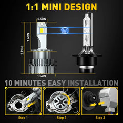 AUXITO D4S D4R LED Headlight Bulb Replace HID Xenon Lamp 6000K Bright 40000LM EA AUXITO