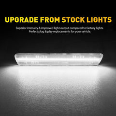 2x For 1999-04 Ford Mustang White LED Side Marker Lights Lamps Rear Clear Lens A 6B93BC-57