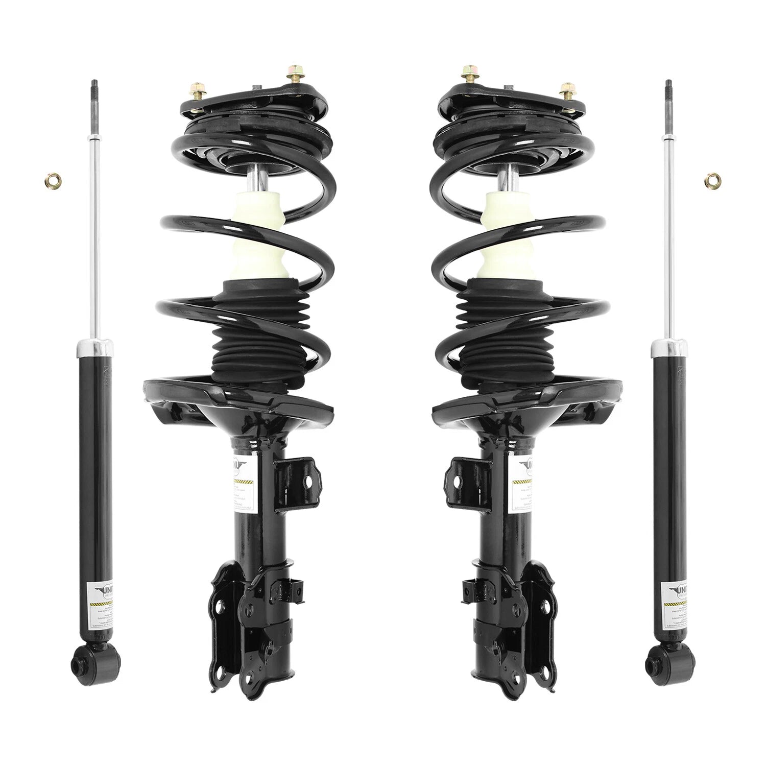 Front & Rear Complete Strut Assembly Shock Kit for 2006-2011 Hyundai Accent, 6B93BC-57
