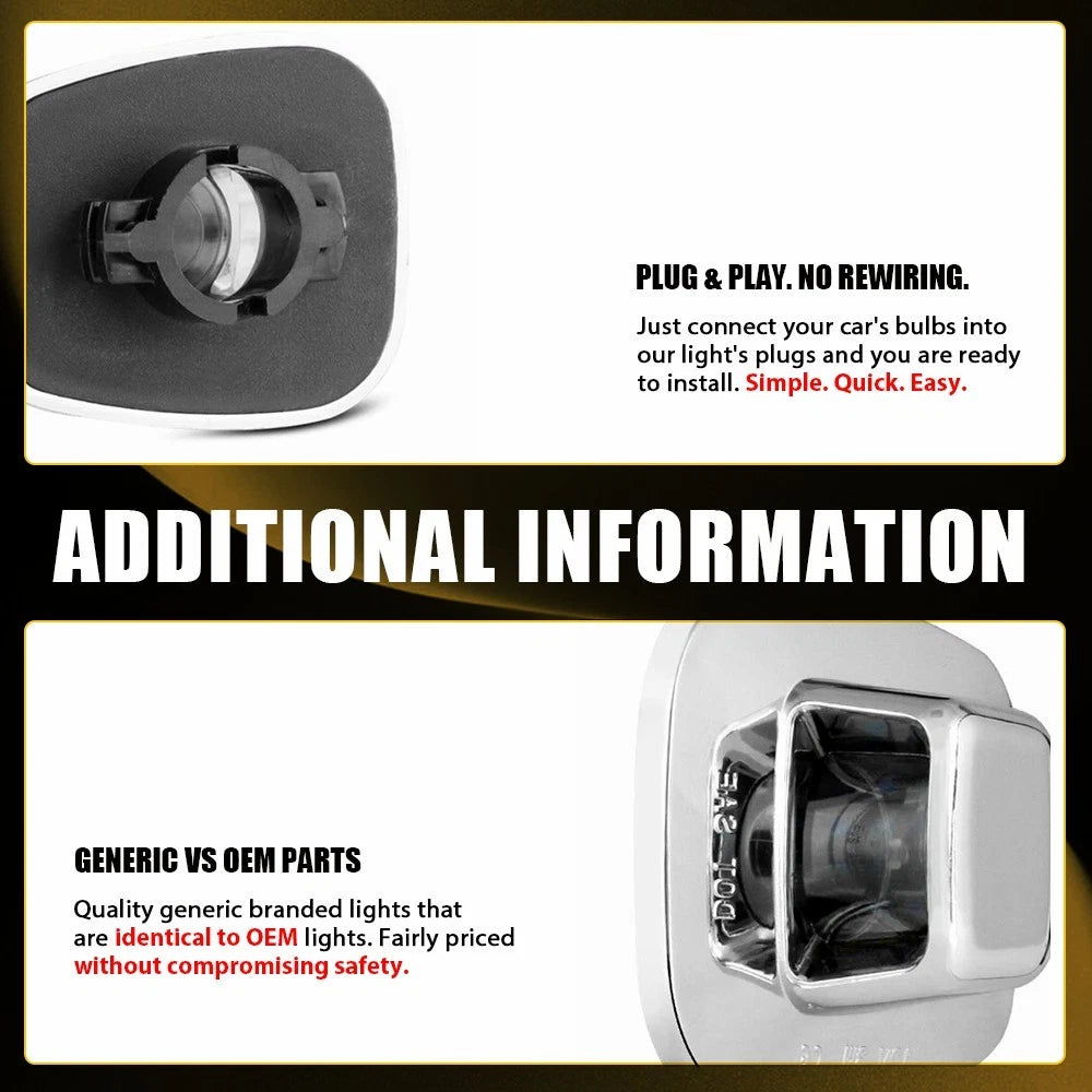 2X License Plate Light Lamp Housing Cover For 1988-2000 Chevy C/K 1500 2500 3500 6B93BC-57