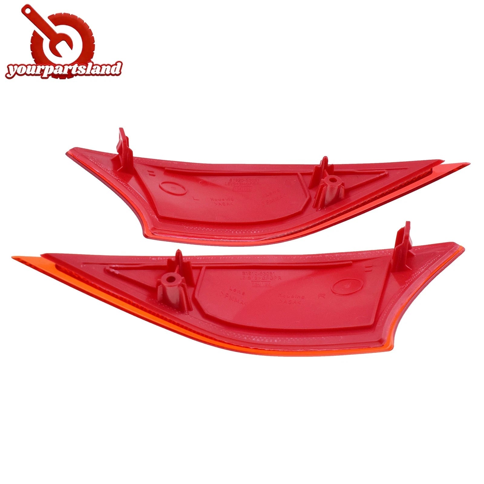 Red Lens Rear Bumper Reflector Covers For Lexus IS IS250 IS350 IS300 2014-2020 6B93BC-57