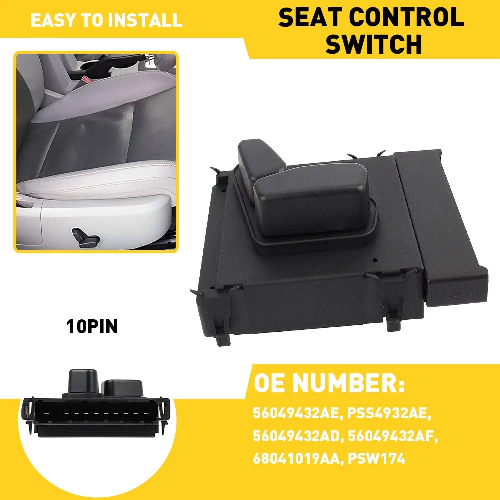 Passenger Side Power Seat Switch for CHRYSLER ASPEN RAM DDODGE JEEP 56049432AE 6B93BC-57