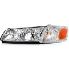 ECCPP Headlights Assembly For Toyota Camry 2000-2001 Pair Kit Chrome Amber 6B93BC-57