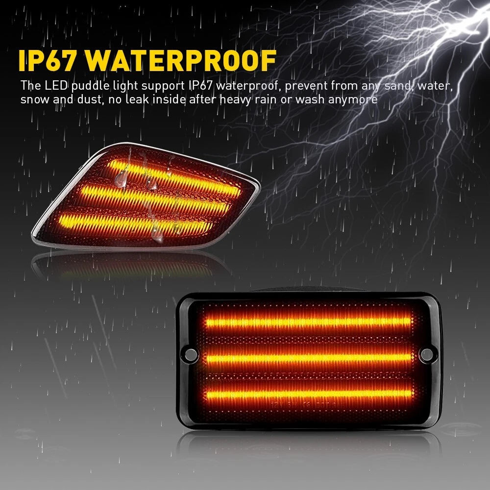LED Front Fender Side Marker Bumper Signal Lights For 97-06 Jeep Wrangler TJ EOA 6B93BC-57