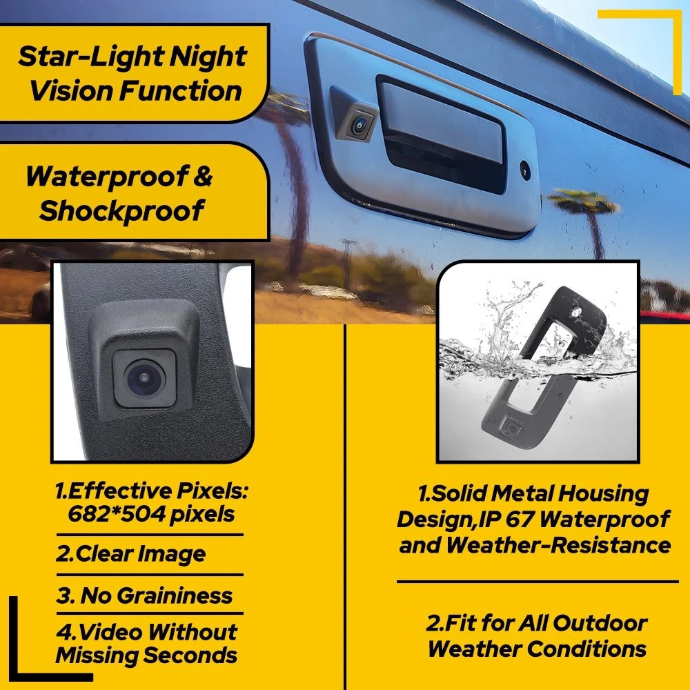 For 07-13 Chevy Silverado/GMC Sierra Rear View Tailgate Backup Handle Camera EOA 6B93BC-57