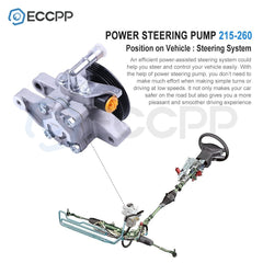 ECCPP Power Steering Pump 2001-2008 For Hyundai Elantra for Tiburon 2.0L l4 DOHC ECCPP
