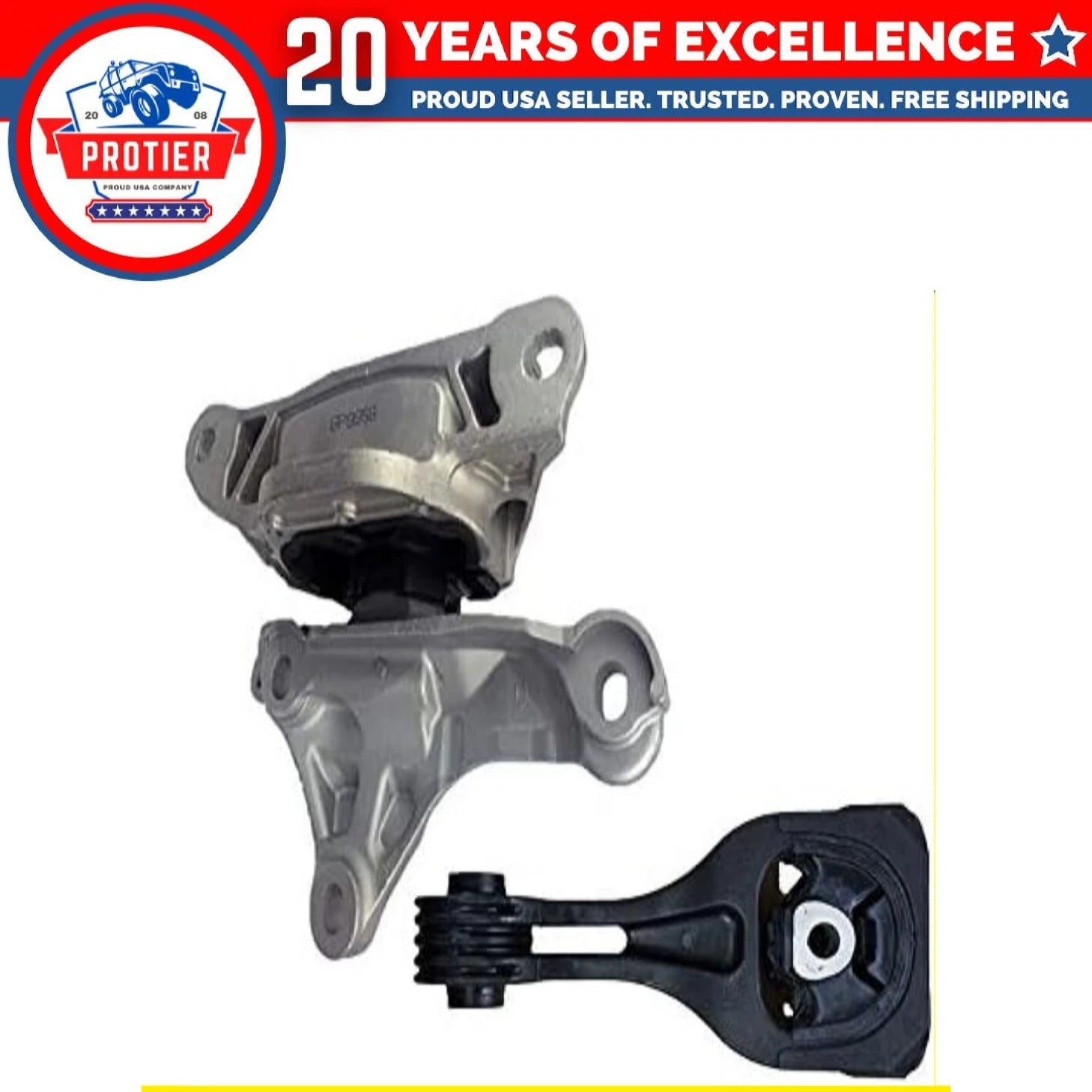 Fits 2016-2019 Honda Civic 2.0L AUTO CVT Torque Strut & Transmission Mount : 6B93BC-57