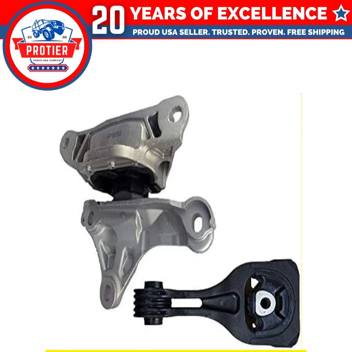 Fits 2016-2019 Honda Civic 2.0L AUTO CVT Torque Strut & Transmission Mount : 6B93BC-57