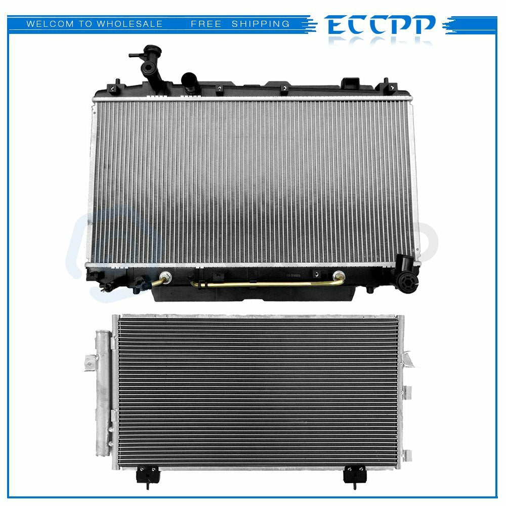aluminum radiator & ac condenser cooling kit for 2004 2005 toyota rav4 ...