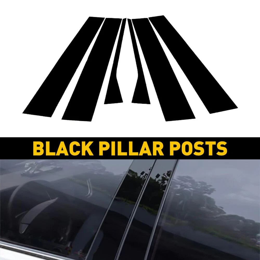 For 2006-2010 Volkswagen Jetta Sedan Car Door Pillar Post Trim Gloss Black EOA 6B93BC-57