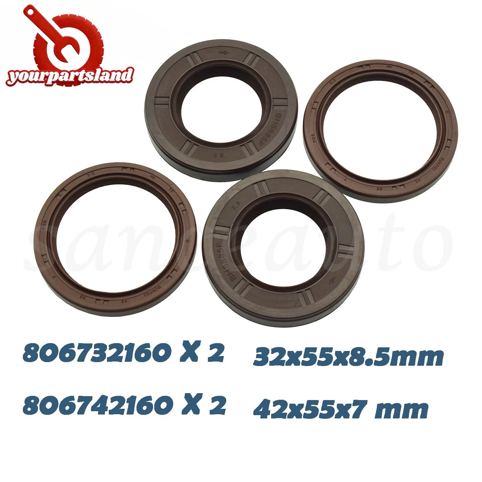 Camshaft Oil Seal Gaskets 4PCS For 02-05 Impreza WRX EJ205 806732160,806742160 6B93BC-57