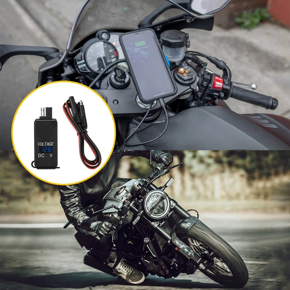 Motorcycle USB Charger Waterproof SAE to USB Cable Adapter Phone GPS Tablets EOA 6B93BC-57
