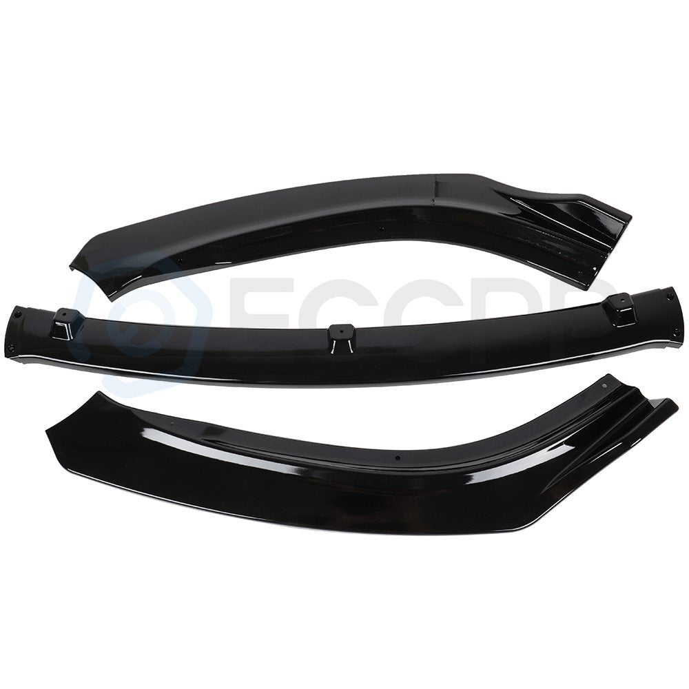 For 2014-2018 Mazda 6 3PC Glossy Black Front Bumper Lip Body Kits 6B93BC-57