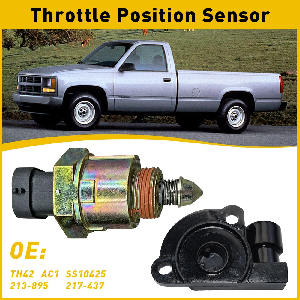 Idle Control Valve & Throttle Position Sensor Fit 91-95 Chevrolet C1500 C2500 US 6B93BC-57