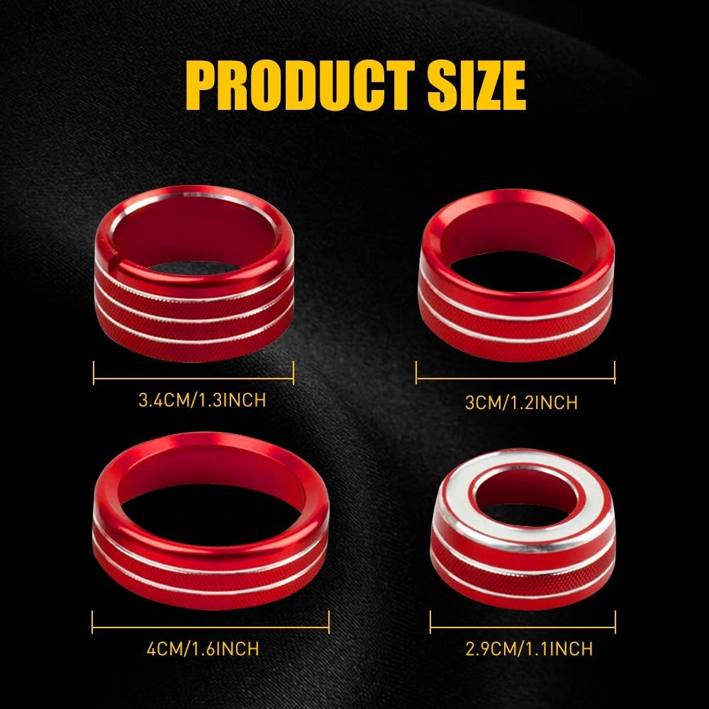 Center Console Control Switch Trim Knob for Chevy Silverado GMC Sierra 2014-2018 6B93BC-57