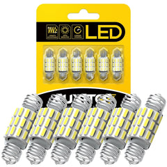 6X AUXITO 31MM-36MM Festoon LED Map Dome License Plate Light Bulb Kit White EOA AUXITO