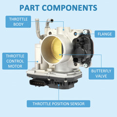 For Honda HR-V 2016-22 Civic 2012-15 1.8L Acura ILX 2013-2015 2.0L Throttle Body 6B93BC-57