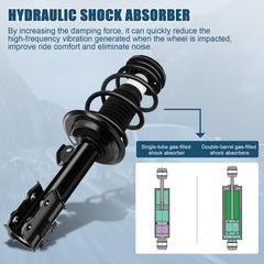 For Toyota Yaris 2006-2011 Complete Struts Shock Coil Spring Assembly Front ×2 6B93BC-57