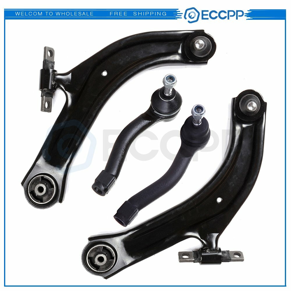 For 2007-2012 Nissan Sentra Front Suspension 4x Lower Control Arm Outer Tie Rod 6B93BC-57
