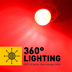 2X AUXITO 1157 Red LED Stop Turn Signal Brake Tail Light Bulbs BAY15D US EOA AUXITO