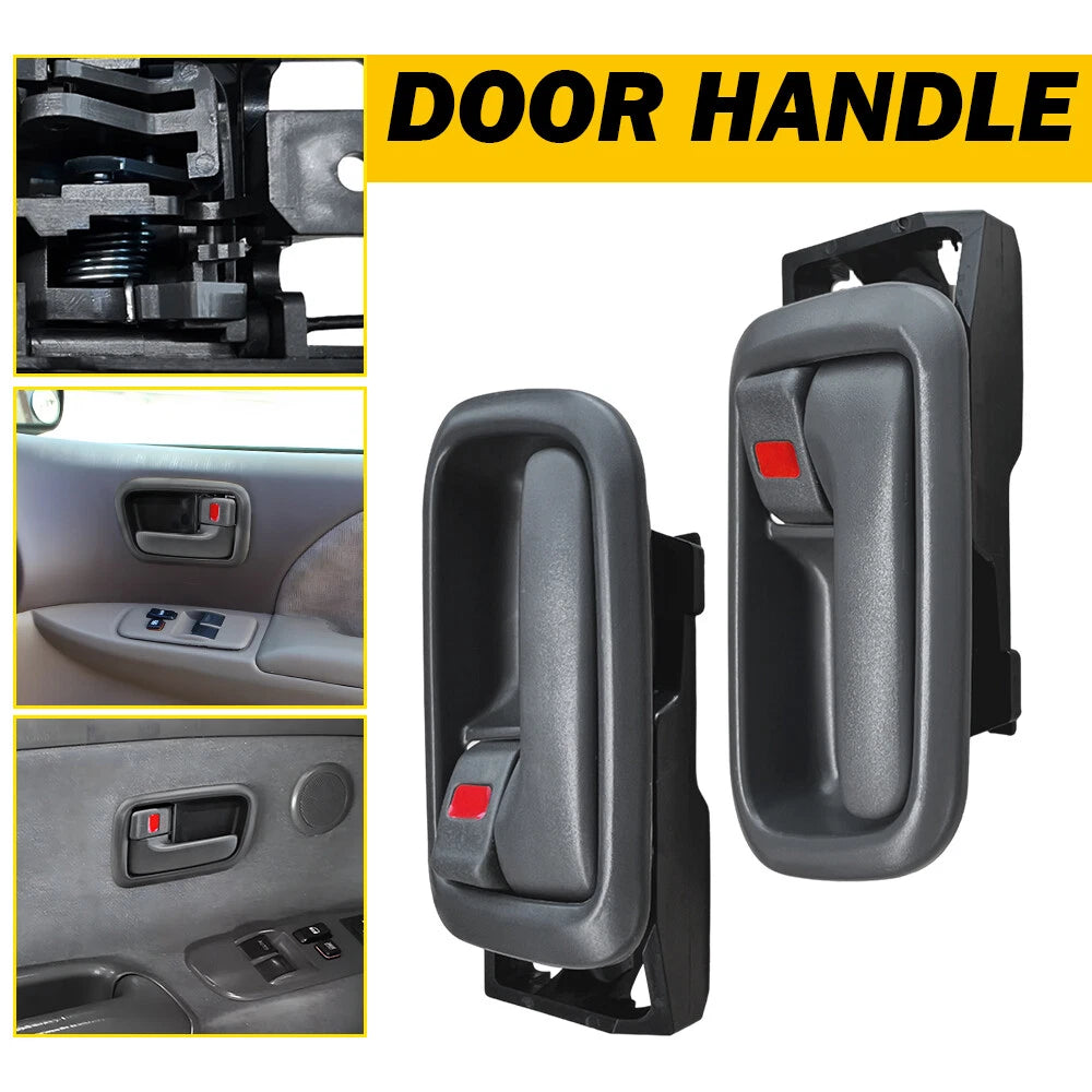 Fit 2000-2006 Toyota Tundra Pair Front Interior Door Handle Left Right Gray EOA 6B93BC-57