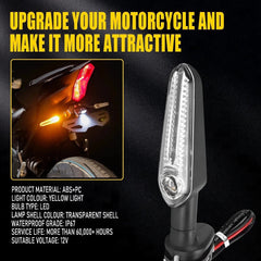 4PCS Motorcycle LED Turn Signal Blinker Light Indicator Amber 12V For YAMAHA EOA 6B93BC-57