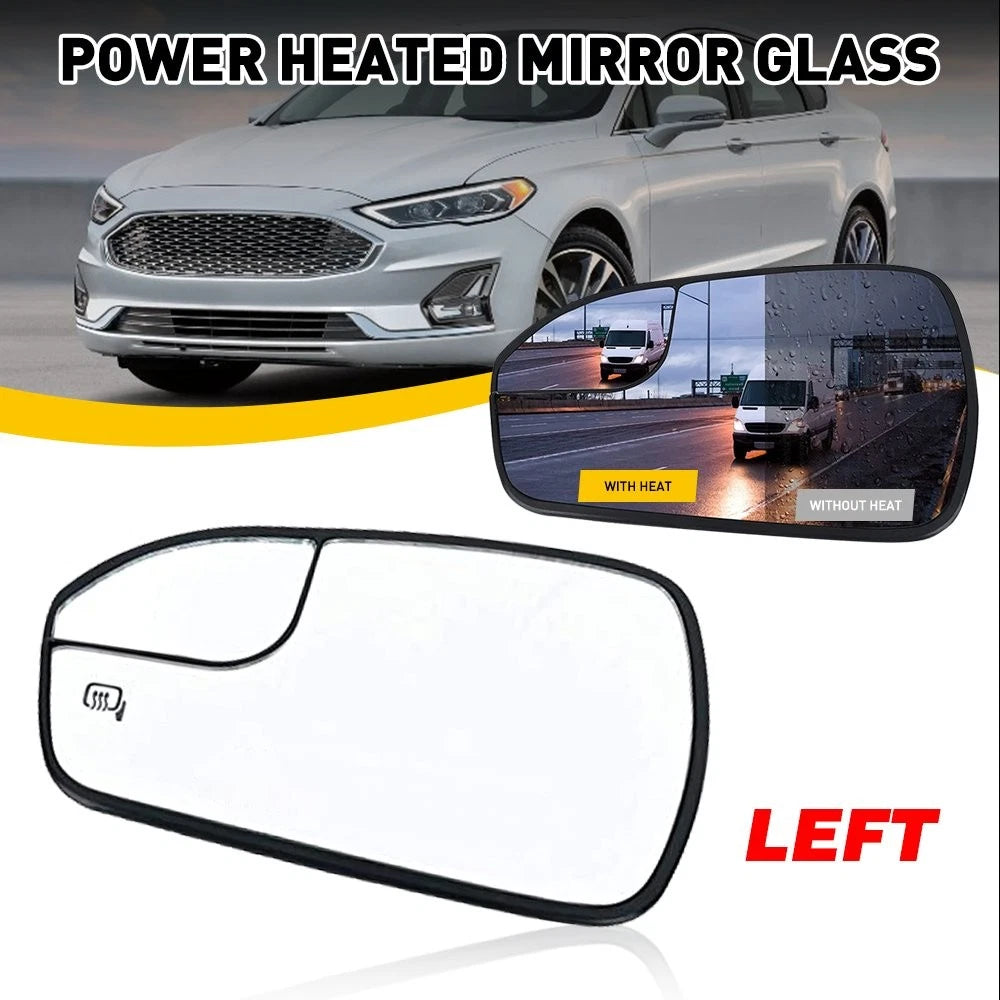 For 2013-2020 Ford Fusion DRIVER Side LH View Mirror Glass Power Heated Left EOA 6B93BC-57
