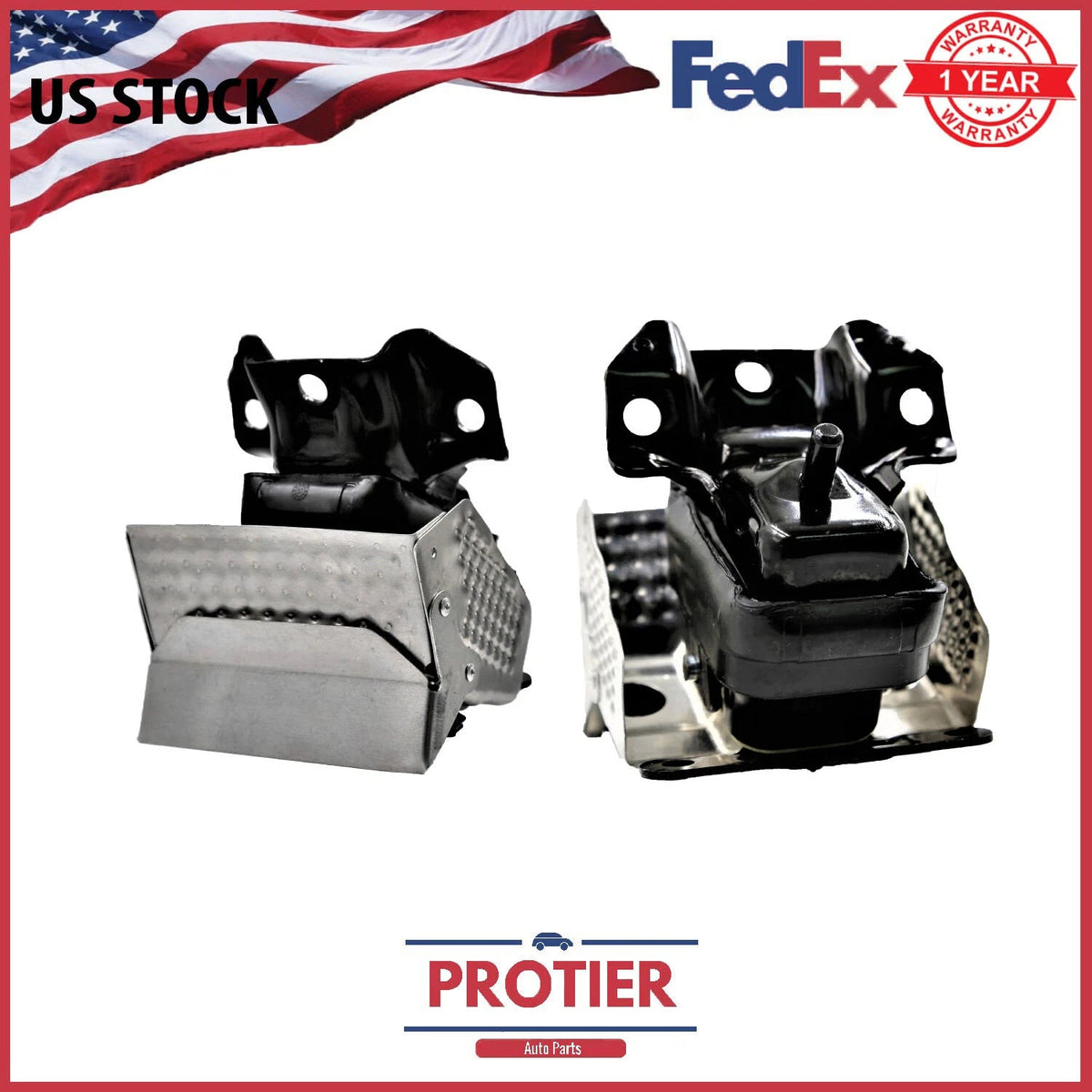 Engine Mount w/ Bracket Front LH RH Pair Set for Cadillac Chevy GMC Pickup SUV 6B93BC-57