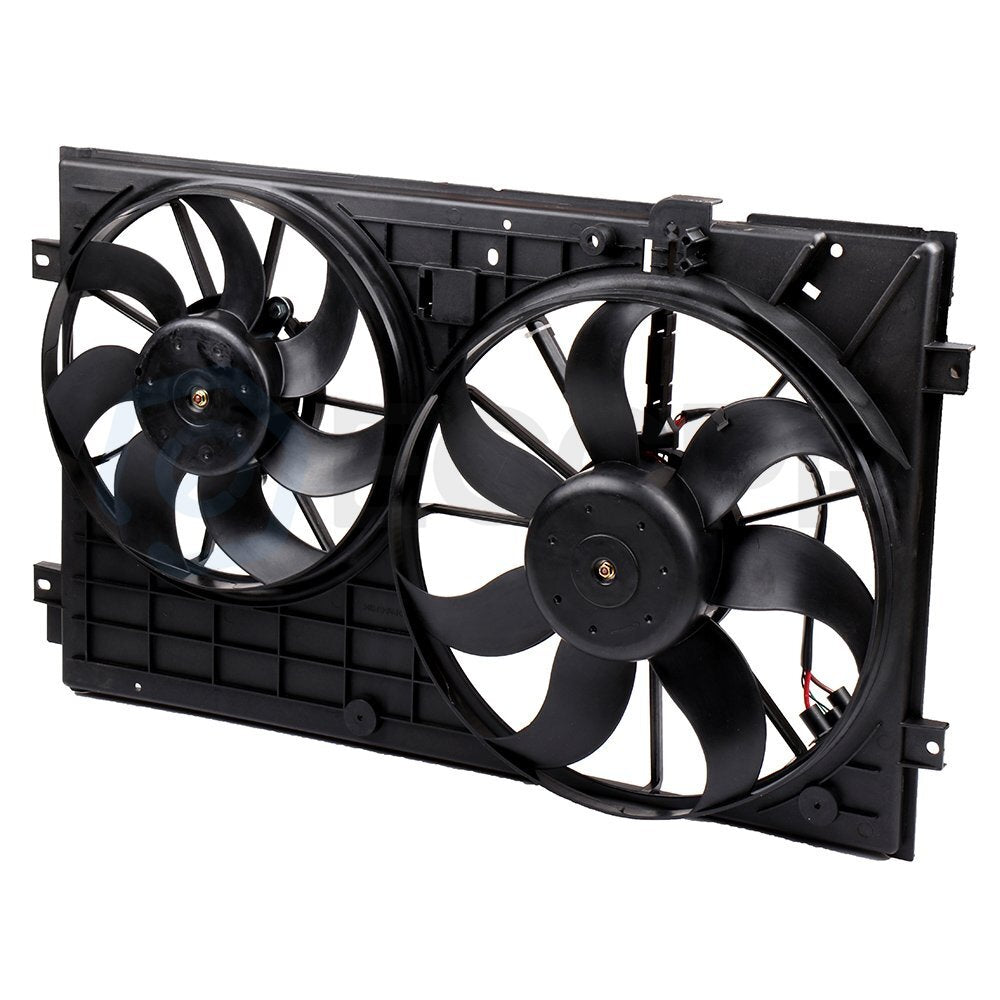 Electric AC Condenser Cooling Fan Kit For 2006-2010 2011-2014 Volkswagen Jetta 6B93BC-57