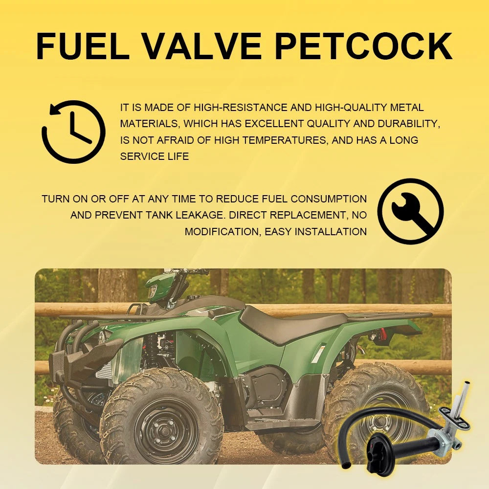 Fuel Valve Petcock w/ Lever For Yamaha Kodiak 400 YFM400FA YFM450FA 4x4 00-06 EA 6B93BC-57