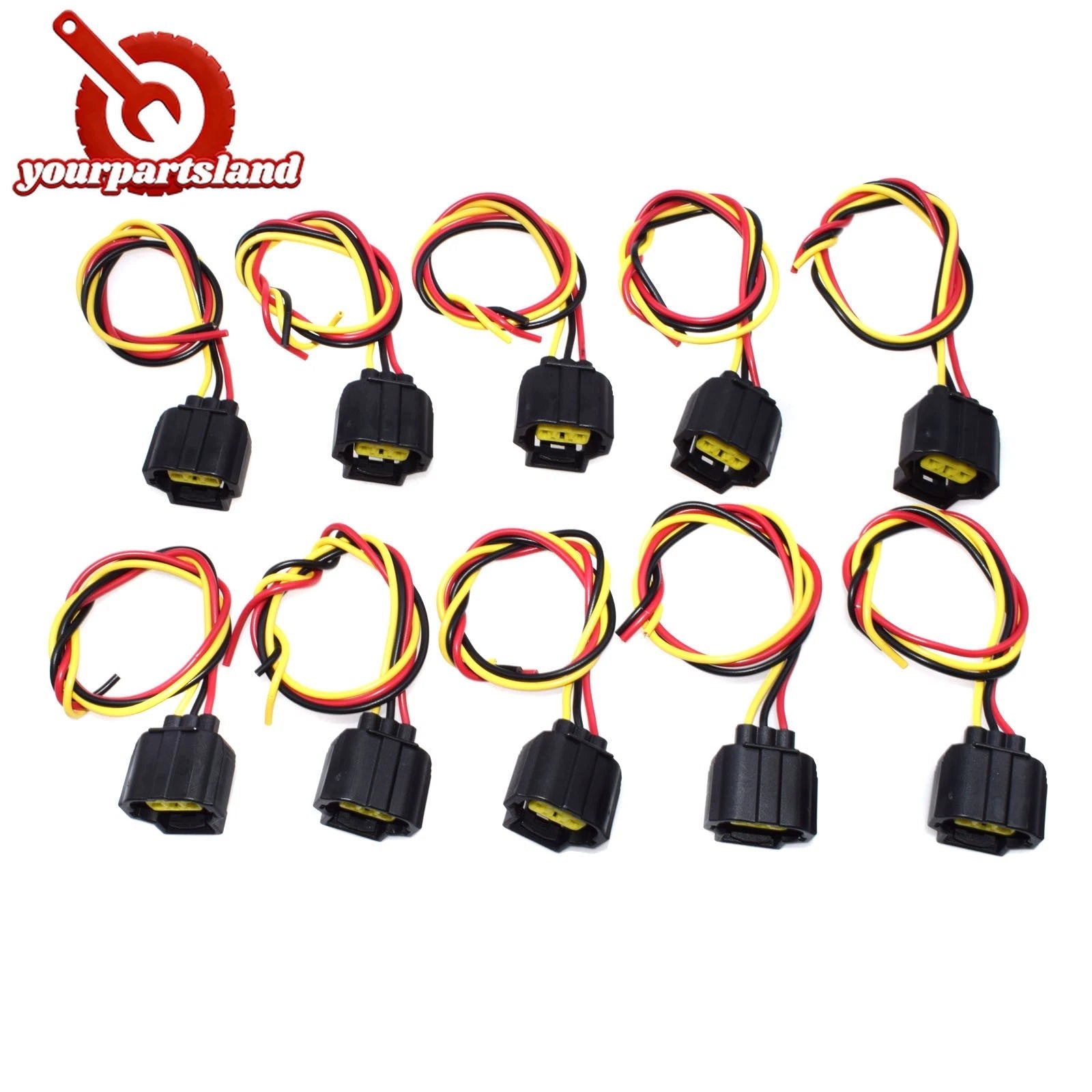 3 Wire Harness Connector Multi Purpose 10PCS For Cadillac Chevrolet Ford WPT118 6B93BC-57