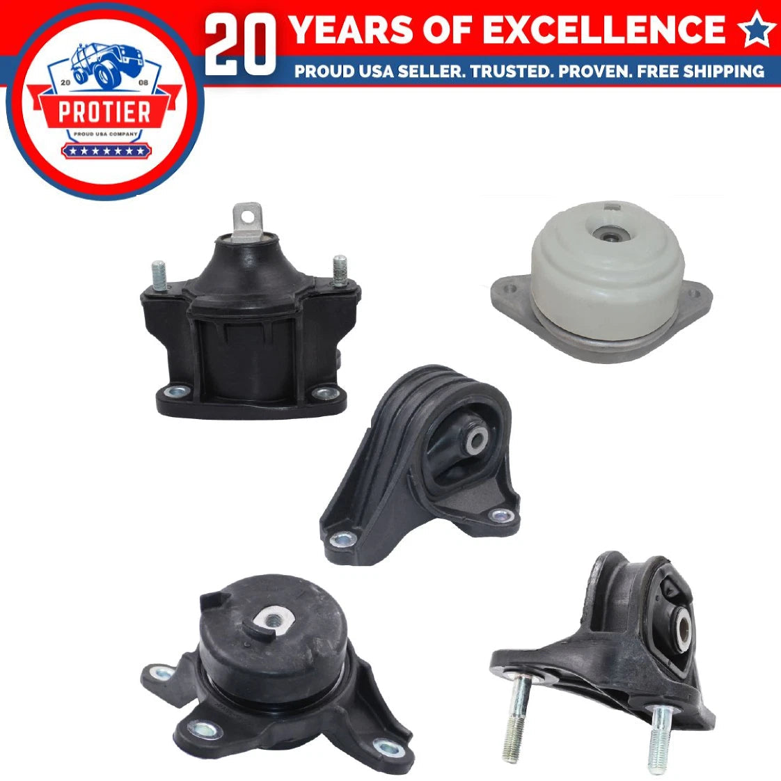 Motor & Trans Mount Set Fit 2013-2017 Honda Accord 2.4L for Auto Trans 5PCS 6B93BC-57