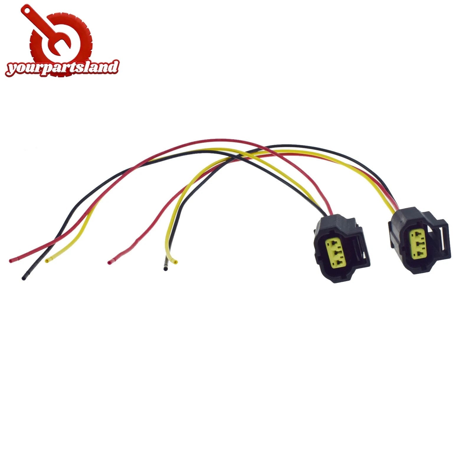 For Ford 6G Alternator Connector Plug 3 Wire Pigtail Plug Harness 2PCS WPT118 6B93BC-57