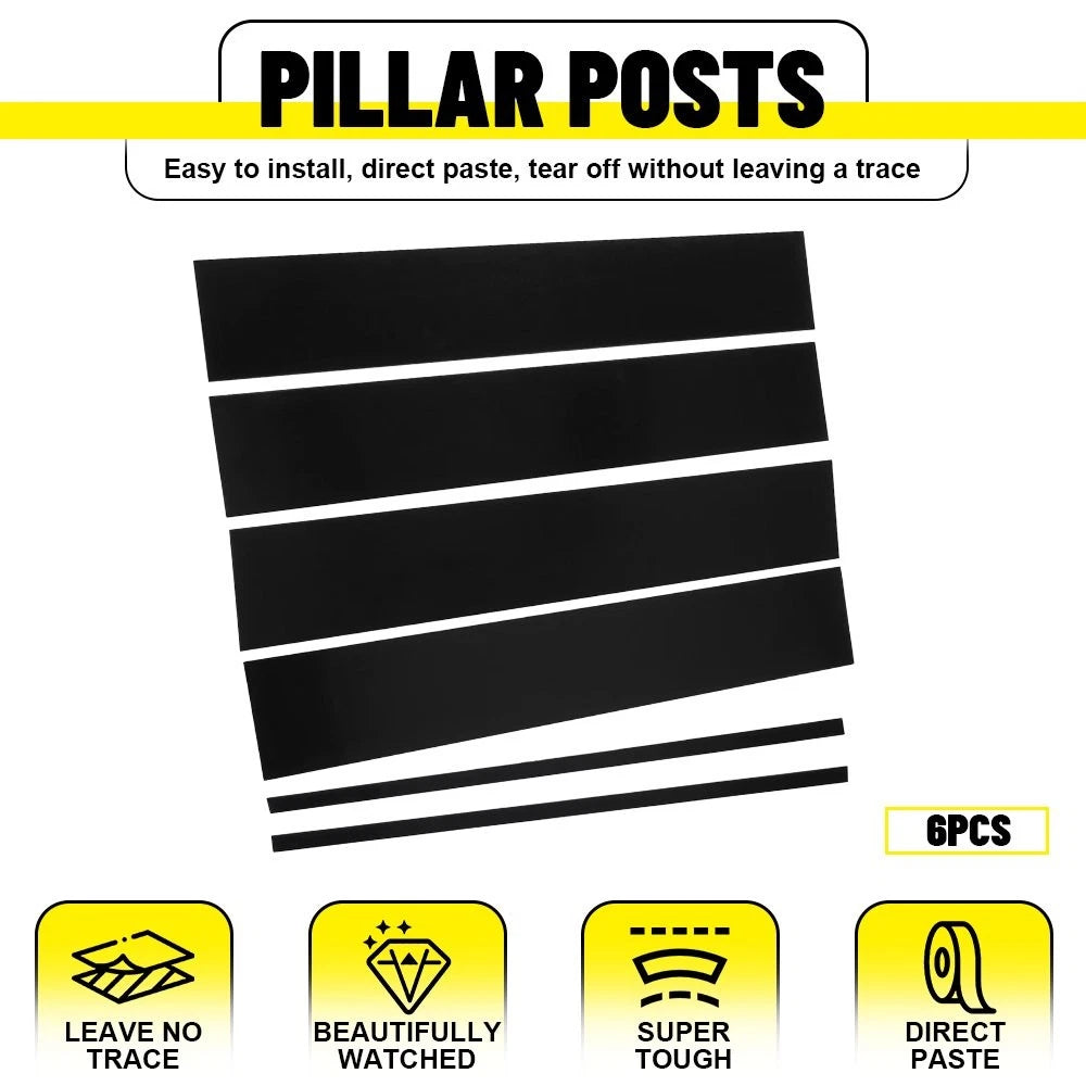 Window Pillar Post Door Trim Molding Gloss Black For 2015-2020 Chevrolet Tahoe A 6B93BC-57