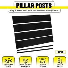 Window Pillar Post Door Trim Molding Gloss Black For 2015-2020 Chevrolet Tahoe A 6B93BC-57