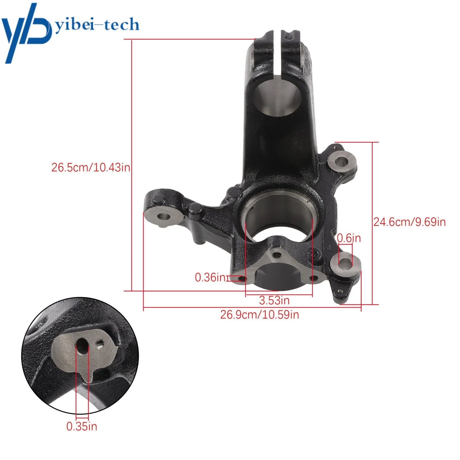 Front Left Steering Knuckle For Ram 1500 2018 ProMaster 1500 2500 3500 2014-2024 6B93BC-57