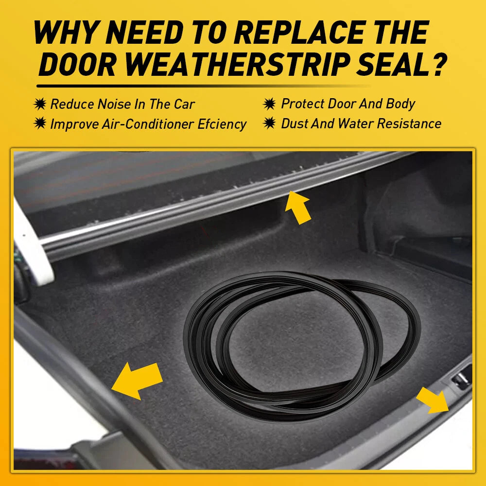 Rubber Weatherstrip Rear Trunk Lid For 2003-2008 Toyota Corolla Seal Strip EOA 6B93BC-57