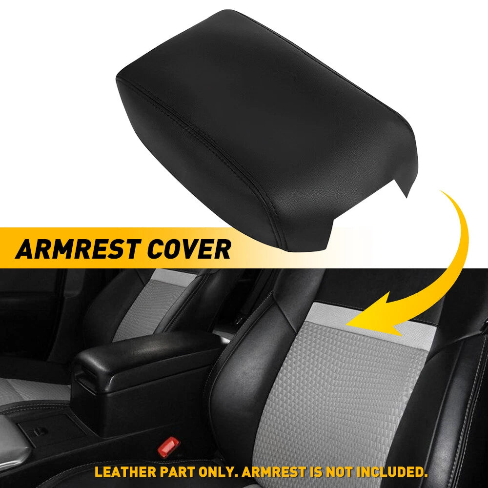 Fits For 2012-2017 Toyota Camry Leather Center Console Lid Armrest Cover Black A 6B93BC-57