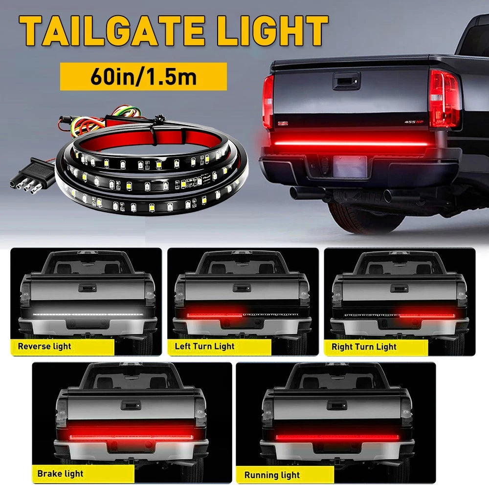 60" LED Strip Tailgate Light Bar Reverse Brake Signal For Chevy Ford Dodge EOA 6B93BC-57
