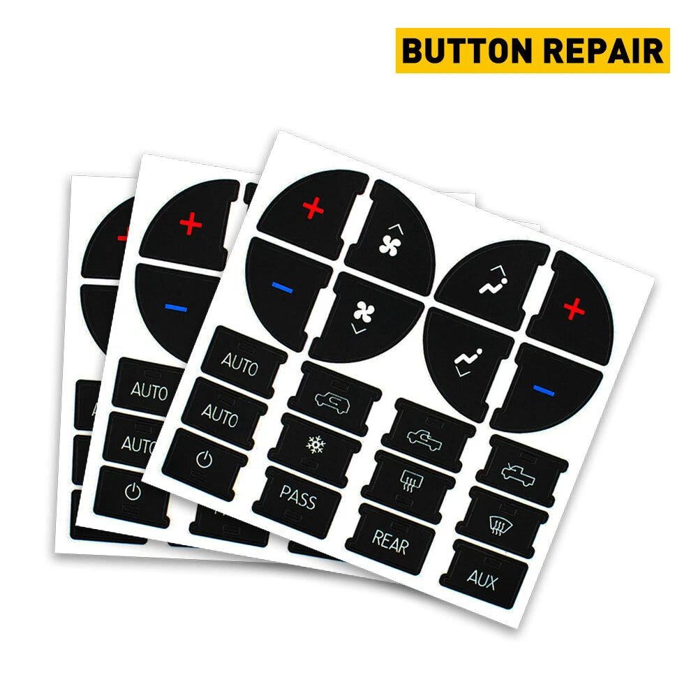A/C Climate Knobs Audio Control Radio Repair Button Decal Sticker Car Interior A 6B93BC-57
