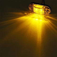 Amber LED Oval Side Marker Lights Truck Trailer Clearance Light Waterproof EOA 6B93BC-57