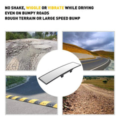 Universal 300MM Convex Clear Interior Clip On View Rear Mirror For Auto Car EOA 6B93BC-57