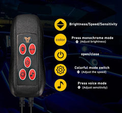 RGB LED Car Interior Fiber Optic Neon EL Wire Strip Atmosphere Light Kit Romote 6B93BC-57